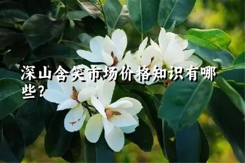 深山含笑市場(chǎng)價(jià)格知識(shí)有哪些？